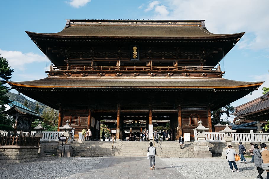 japan, nagano-shi, zenkō-ji temple, building, heritage, buddhist, HD wallpaper