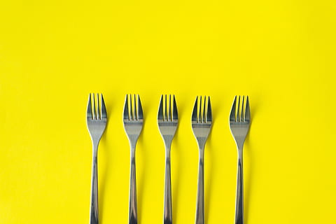 Forks, cupboard, cutlery, dinner, eating, flat design, food, foodie HD wallpaper