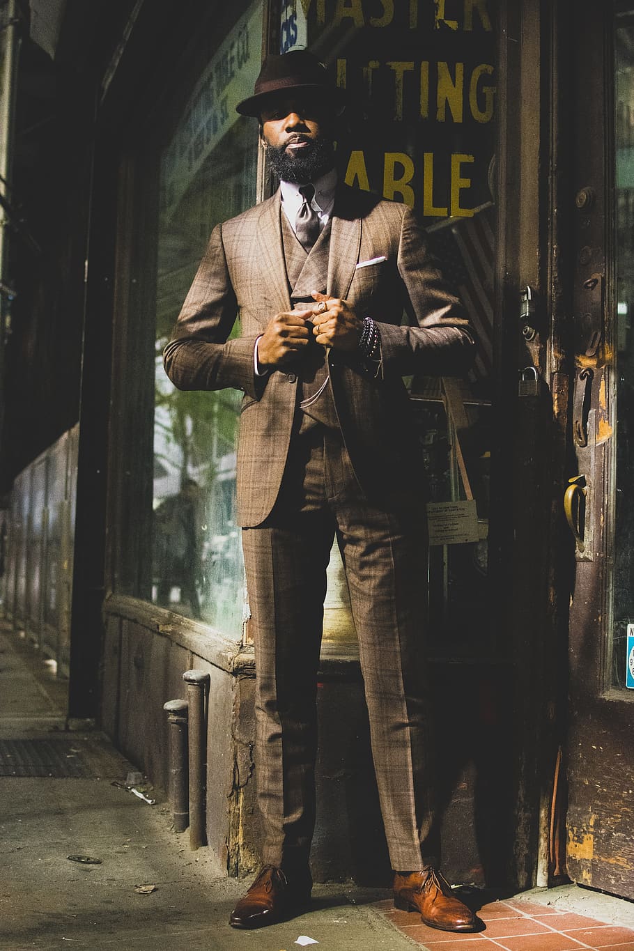 Standing Man in Front of Doorway, coat, commerce, daylight, facial expression HD wallpaper