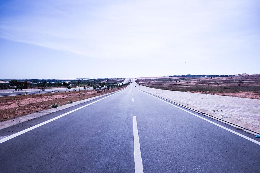 Hi Way Road, asphalt, clouds, daylight, empty, expressway, guidance HD wallpaper