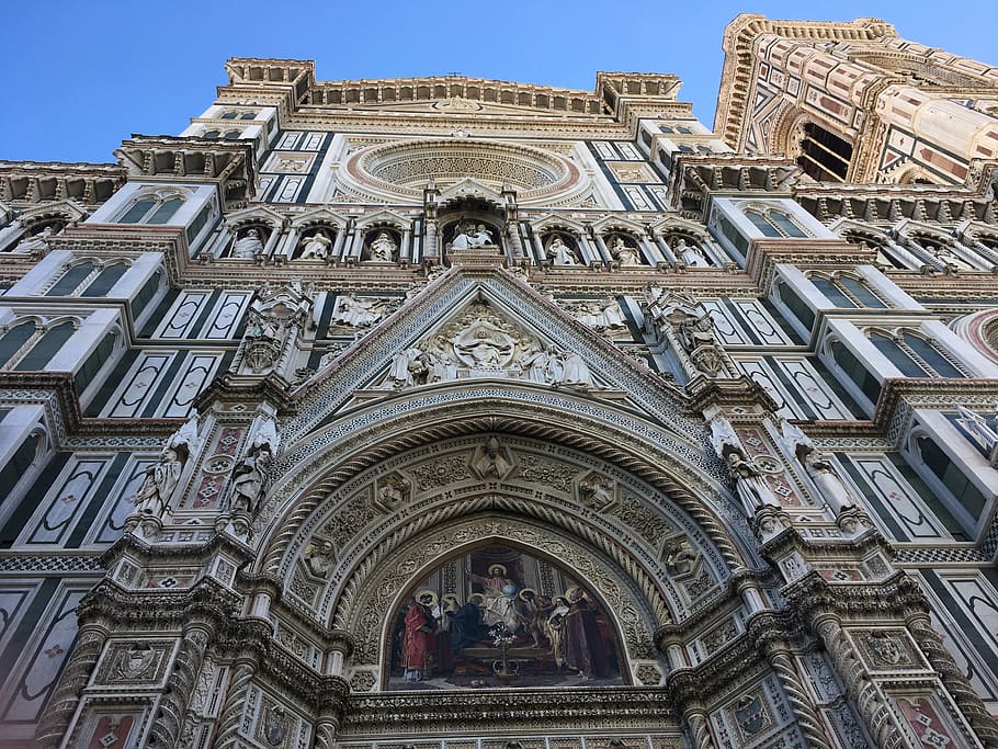 architecture, building, cathedral, tower, florence⁩ duomo facade HD wallpaper