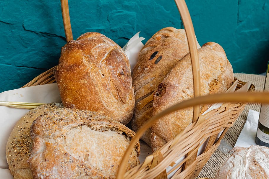Photo of Breads In Basket, baked, bakery, close-up, delicious HD wallpaper