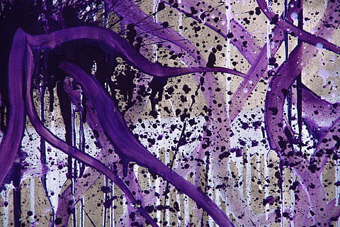 graffiti, wall, paint, purple, background, old, distressed HD wallpaper