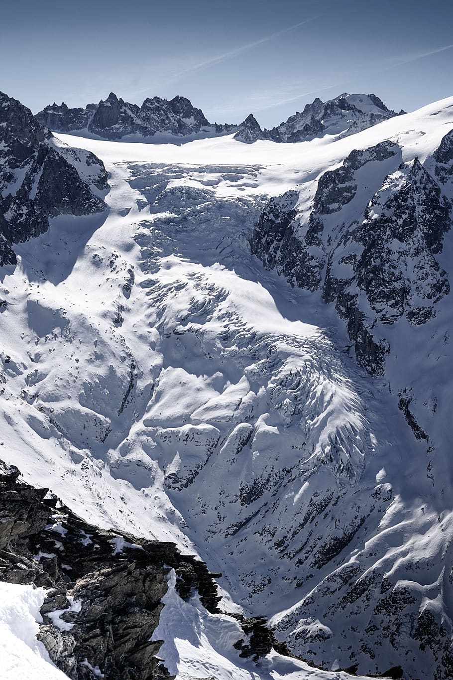 snow covered mountain, outdoors, nature, ice, glacier, switzerland HD wallpaper
