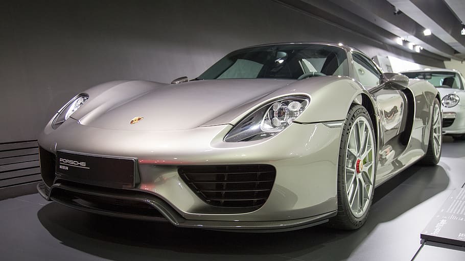 silver luxury car inside building, vehicle, automobile, transportation HD wallpaper