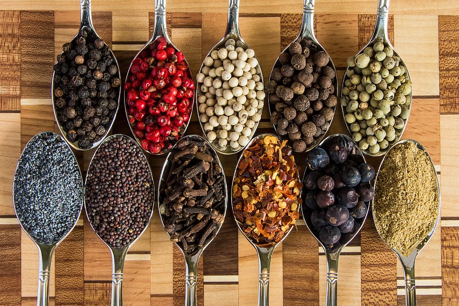 mat, spices, food and drink, choice, variation, healthy eating HD wallpaper