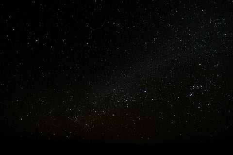 Silhouette, telescope, starry sky, night, dark, HD phone wallpaper