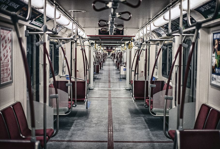 handlebars, metro, seats, train, vehicle, vehicle interior HD wallpaper