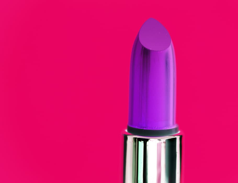 Purple Lipstick, background, bright, close-up, colors, cosmetic HD wallpaper