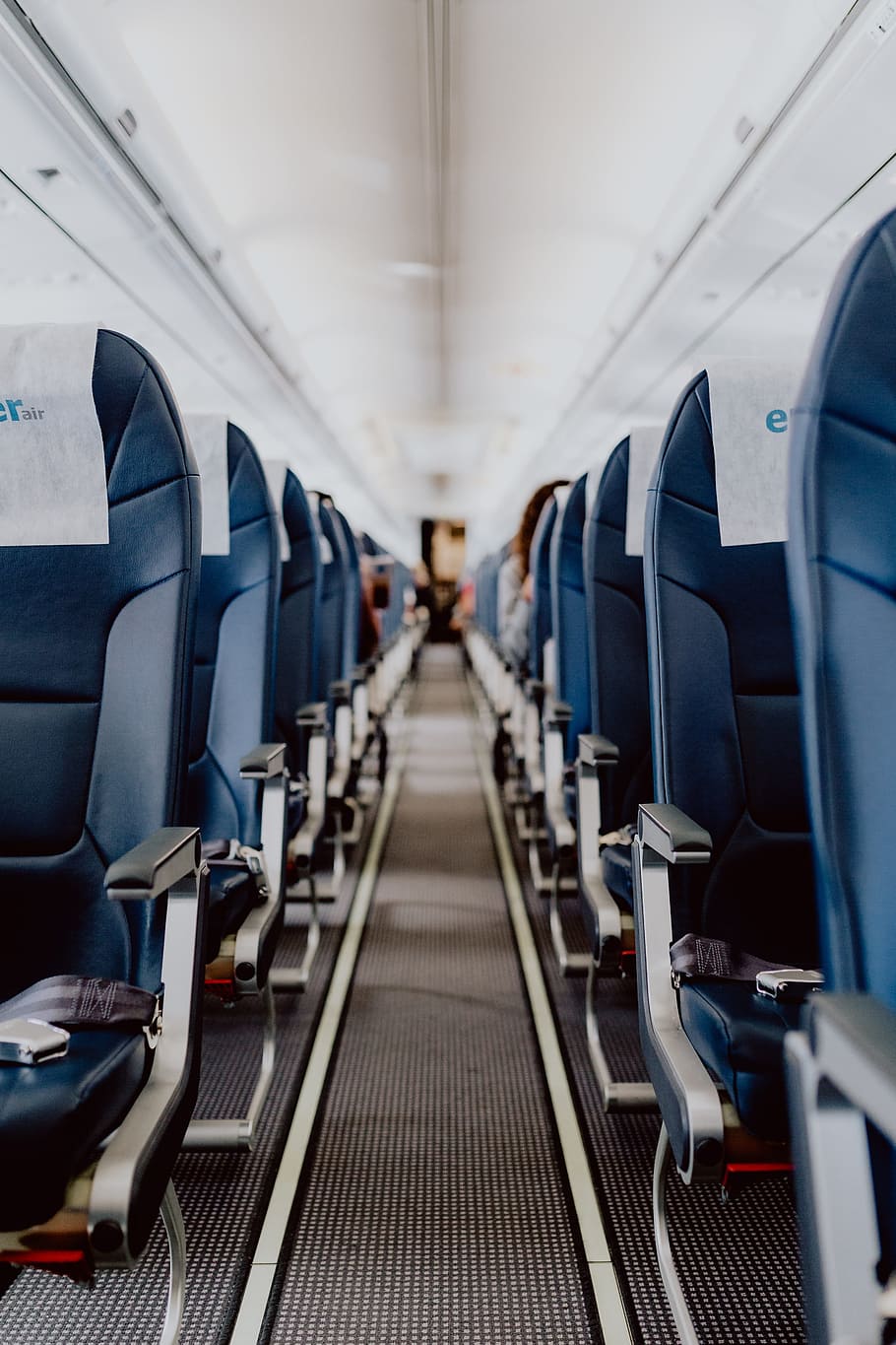 Interior of the passenger airplane, travel, seat, flight, aeroplane, HD wallpaper