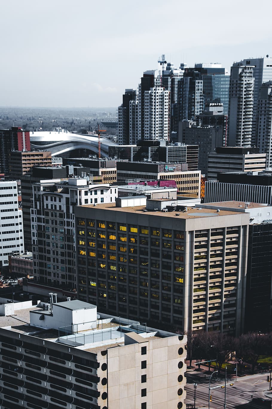 edmonton, canada, skyline, rooftopping, city, building, skyscrapers HD wallpaper