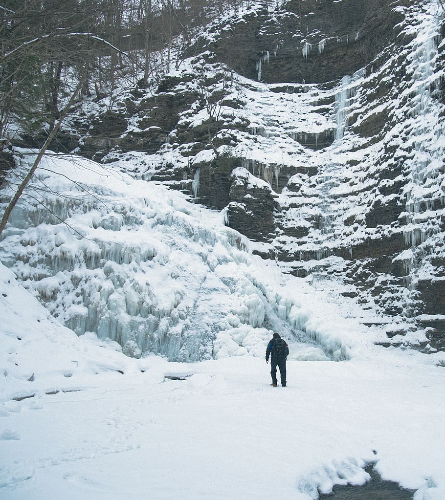 HD wallpaper united states, watkins glen, ice wall, frozen waterfall