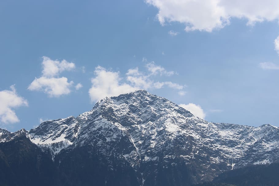 mountain, cloud, vacations, sky, nature, hill, alpine, scenic HD wallpaper