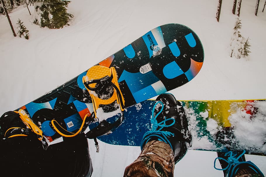 snowboard, lift, winter, white, nature, outdoor, snowboarding, HD wallpaper