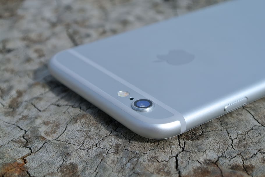 Silver Iphone 6, camera, camera lens, cellphone, cellular, close-up HD wallpaper