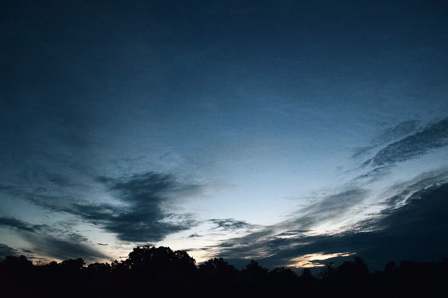 sky, sunrise, clouds, cloud - sky, beauty in nature, silhouette HD wallpaper