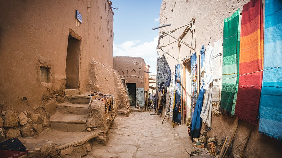 morocco, marrakesh, colours, buildings, marrakech, lifestyle, HD wallpaper