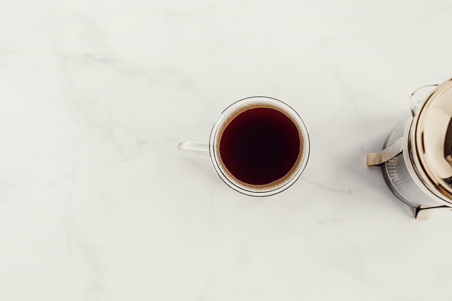 white cup filled with coffee, food and drink, refreshment, mug HD wallpaper