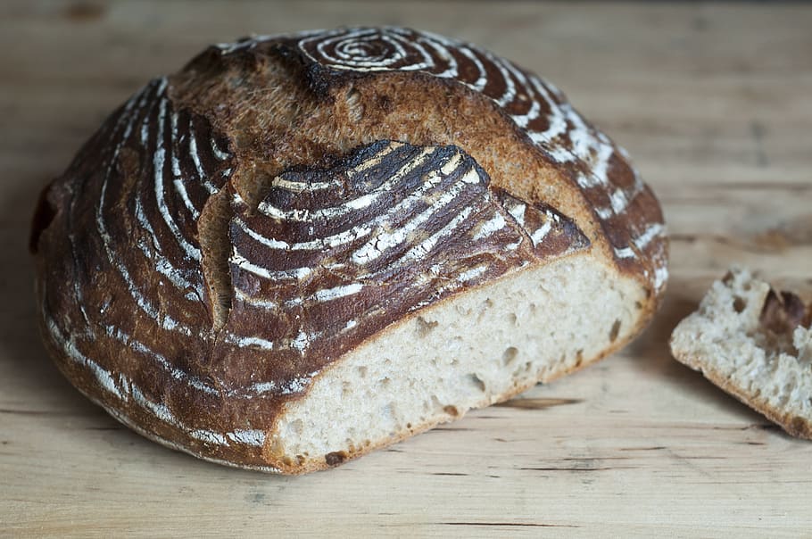 bread, loaf, food, baked, homemade, crust, fresh, artisan, food and drink HD wallpaper