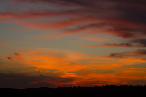 sunset, sky, clouds, pastel, georgia, blue, red, orange, purple HD wallpaper