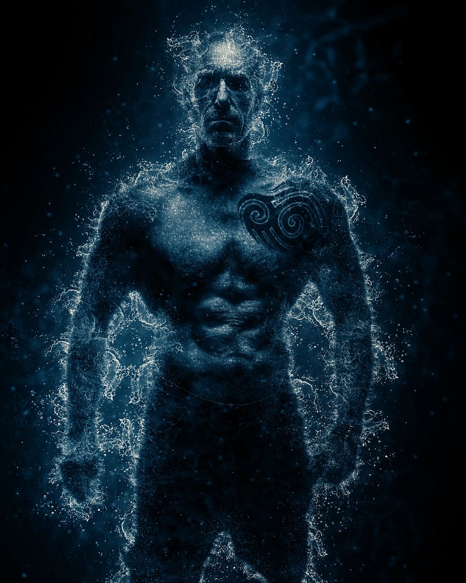 man, power, body, strength, fitness, athlete, water, underwater HD wallpaper