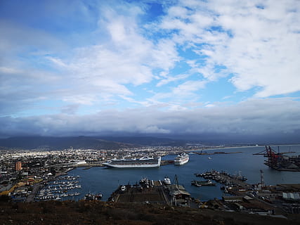 sky, cielo, landscape, clouds, nubes, paisaje, cliff, ensenada HD wallpaper