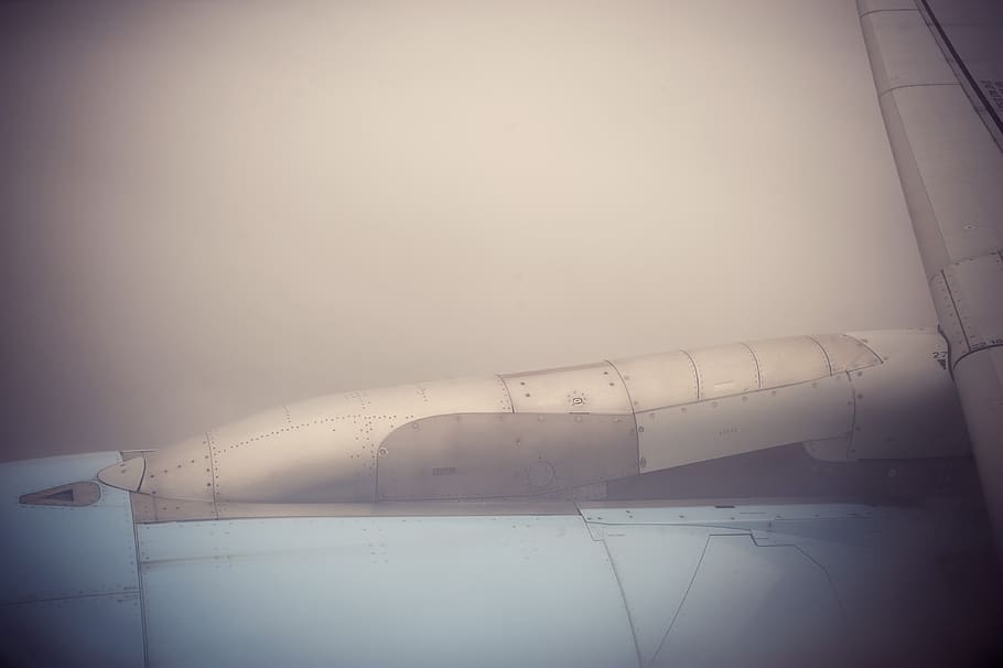 plane, sky, fog, tech, air vehicle, airplane, transportation HD wallpaper