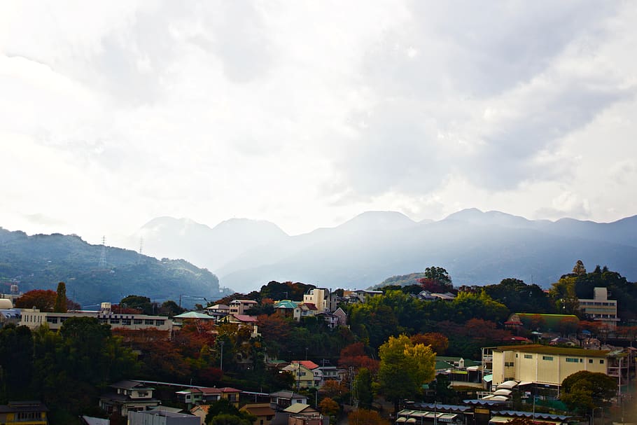 japan, odawara, mountains, kamakura, architecture, building exterior, HD wallpaper