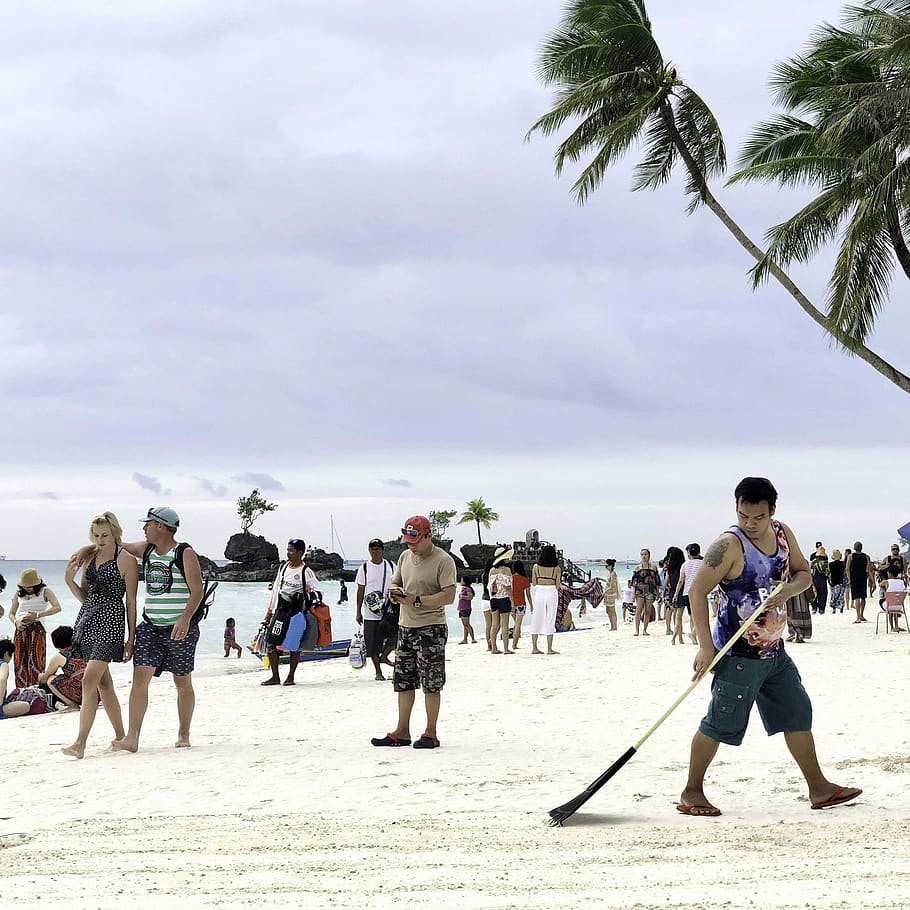 sandbeach, crowd, group of people, large group of people, real people HD wallpaper