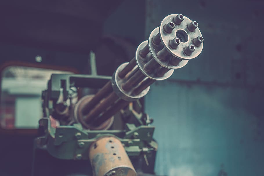 gray machine gun, vietnam, grey, projector, tank, war, green HD wallpaper