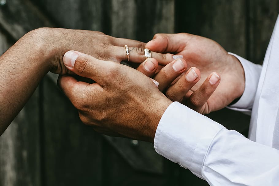 people, couple, wedding, ring, marriage, human hand, human body part HD wallpaper
