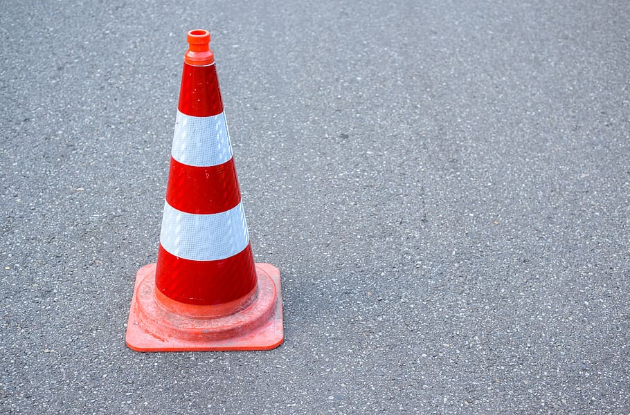 safety, cone, road, traffic, construction, danger, sign, warning, HD wallpaper