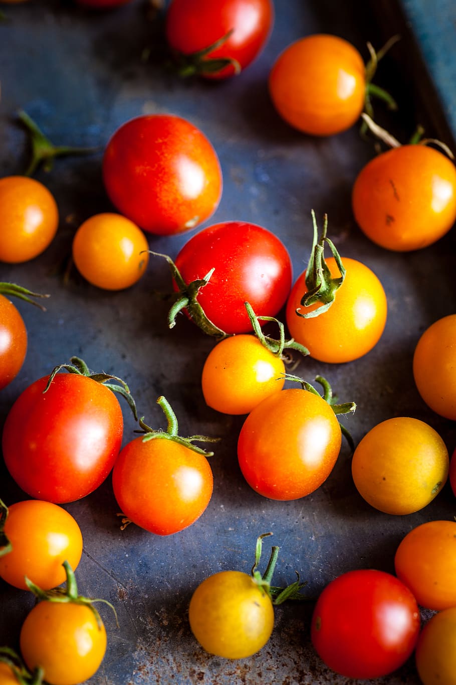 orange tomatoes, fruit, healthy eating, food, food and drink HD wallpaper