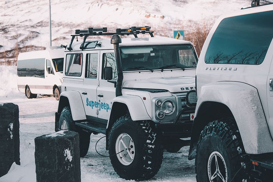 white SUV, vehicle, truck, transportation, wheel, machine, car HD wallpaper