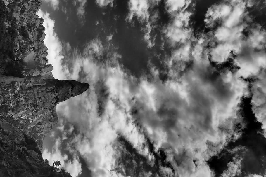 mare, turismo, bianco e nero, cloud - sky, beauty in nature HD wallpaper