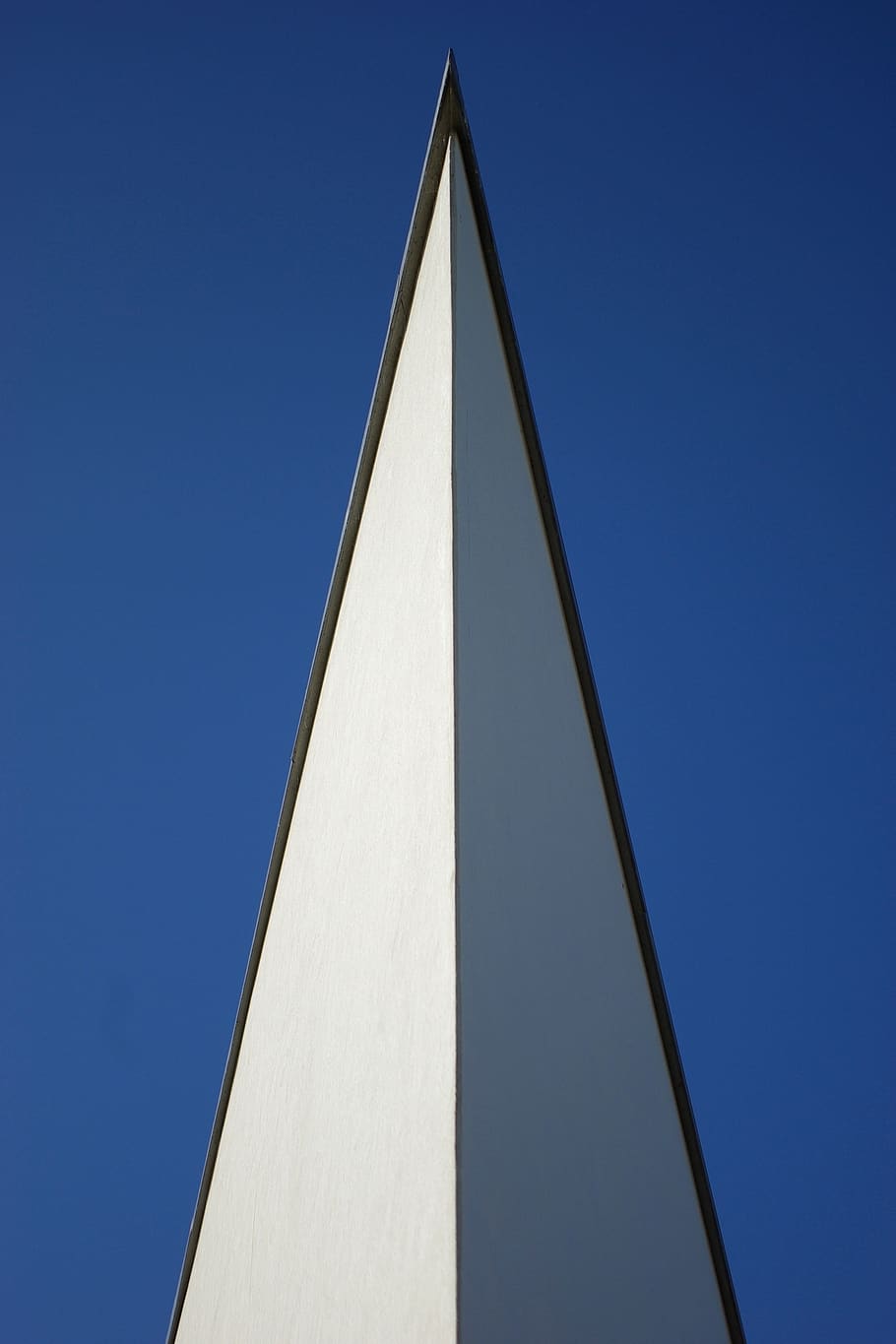 white and blue triangular digital wallpaper, architecture, sky HD wallpaper
