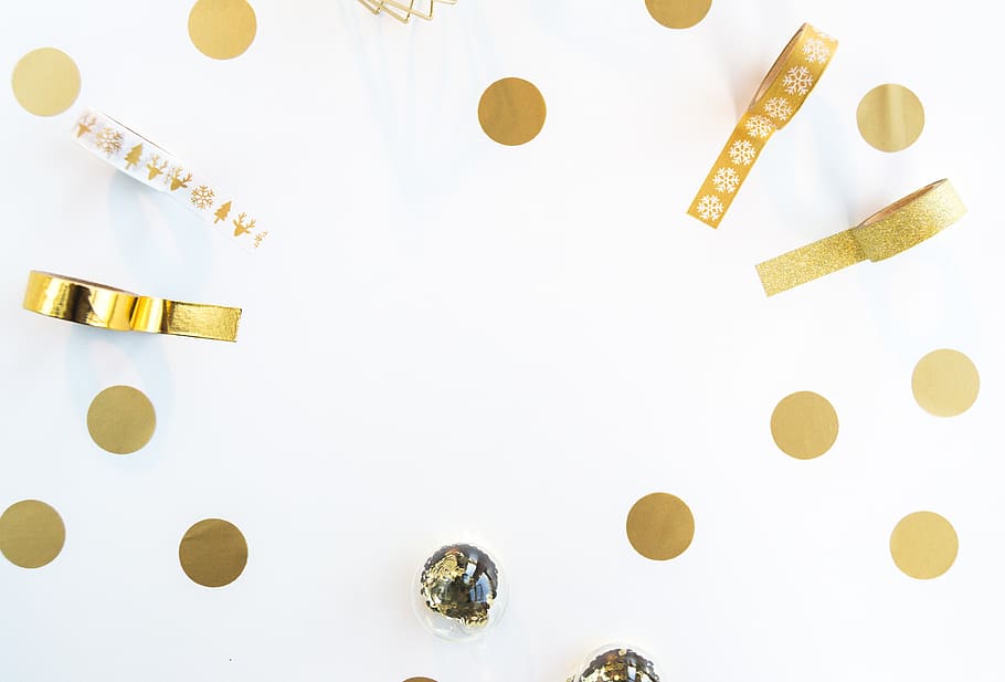christmas frame, white background, cut out, large group of objects HD wallpaper