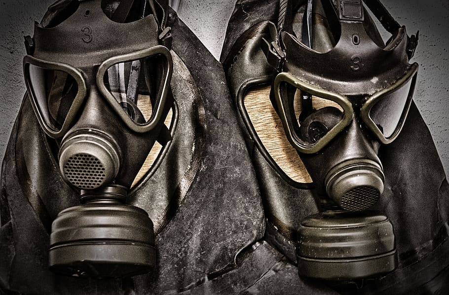 gas mask, protective suit, delete exercise, fire fighting, respiratory protection HD wallpaper