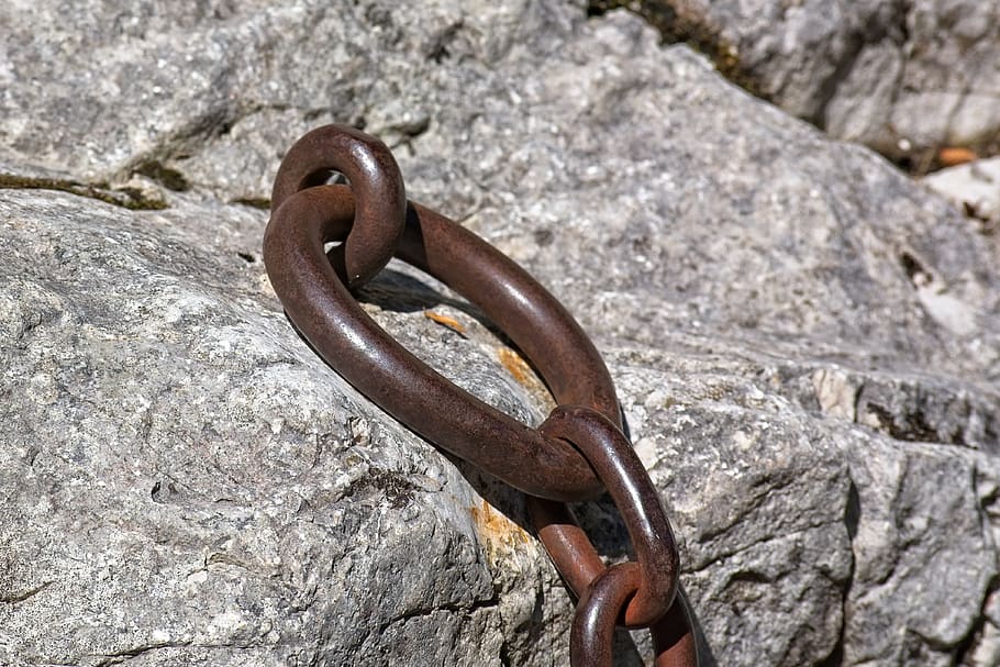 iron ring, chain, connection, chain link, cohesion, metallic HD wallpaper