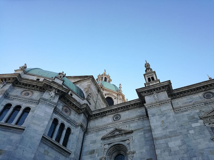 como, duomo, cathedral, spires, dome, lake como, italy, church HD wallpaper