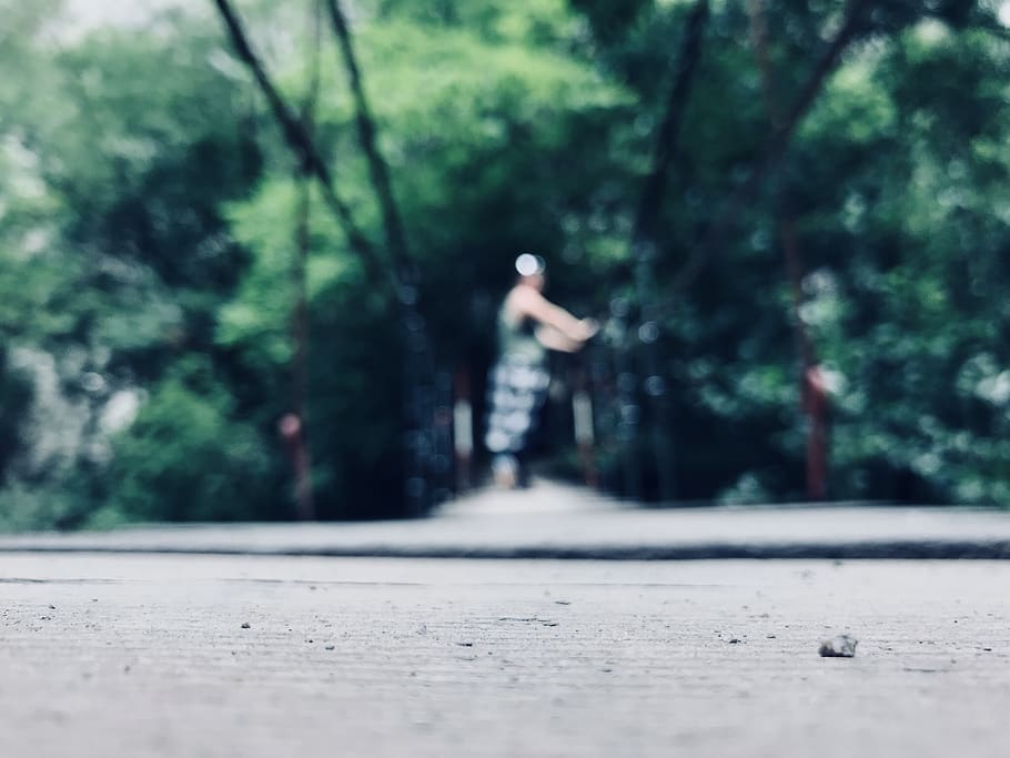 romania, cluj county, blurred, girl, pose, bridge, creek, nature HD wallpaper