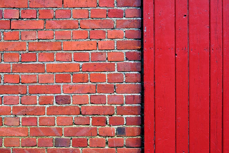 wall, bricks, brick wall, hauswand, wood, red, background, structure HD wallpaper