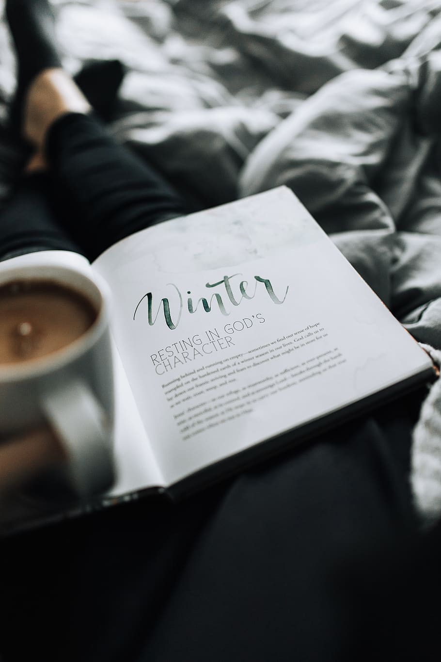 white ceramic mug on opened book, drink, food and drink, cup HD wallpaper