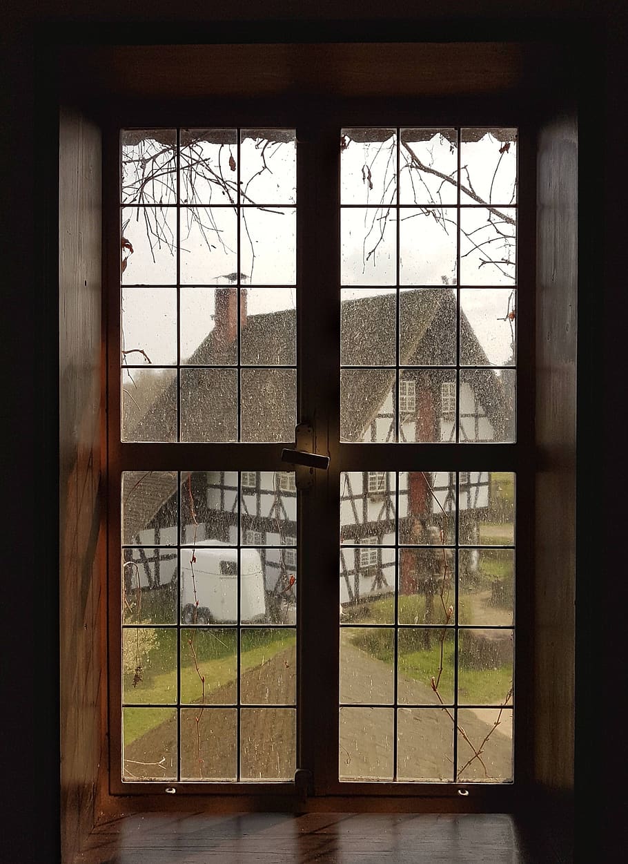 window, glass, frame, outside, house, raining, glass - material HD wallpaper