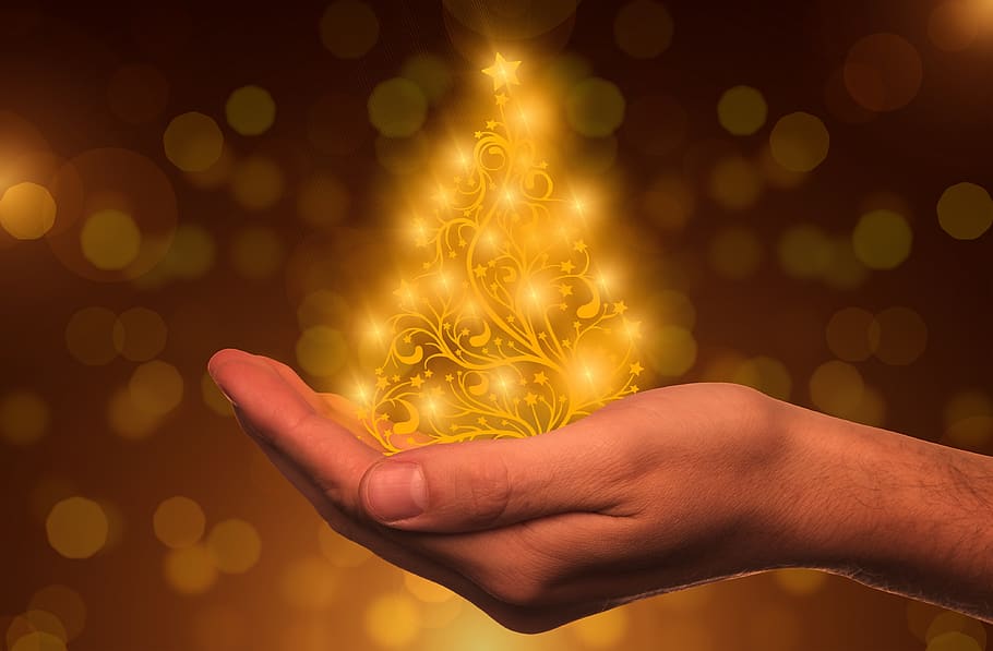 christmas, star, advent, background, golden, bright, decoration HD wallpaper