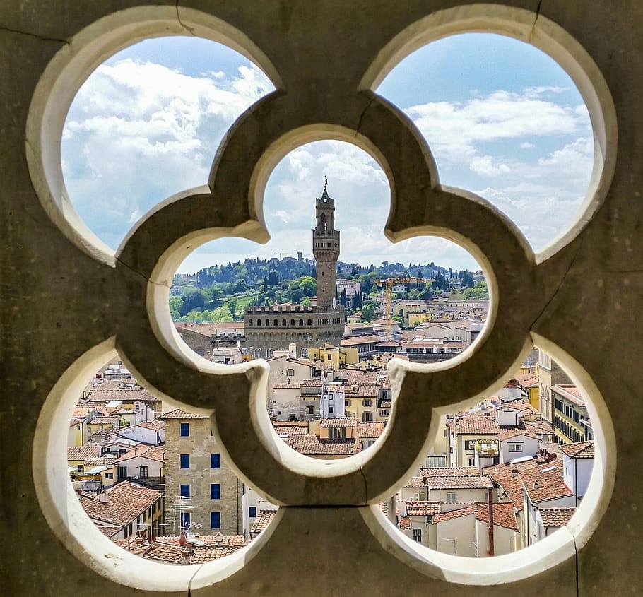 italy, florence, tower, architecture, built structure, sky HD wallpaper