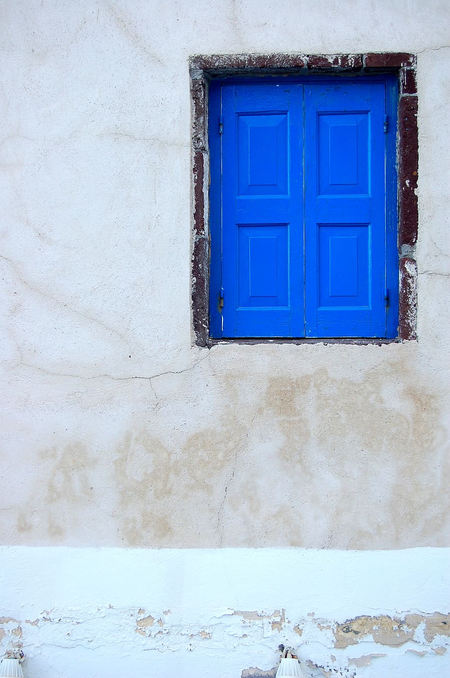 greece, oia, wall, blue, white, window, abstract, santorini HD wallpaper