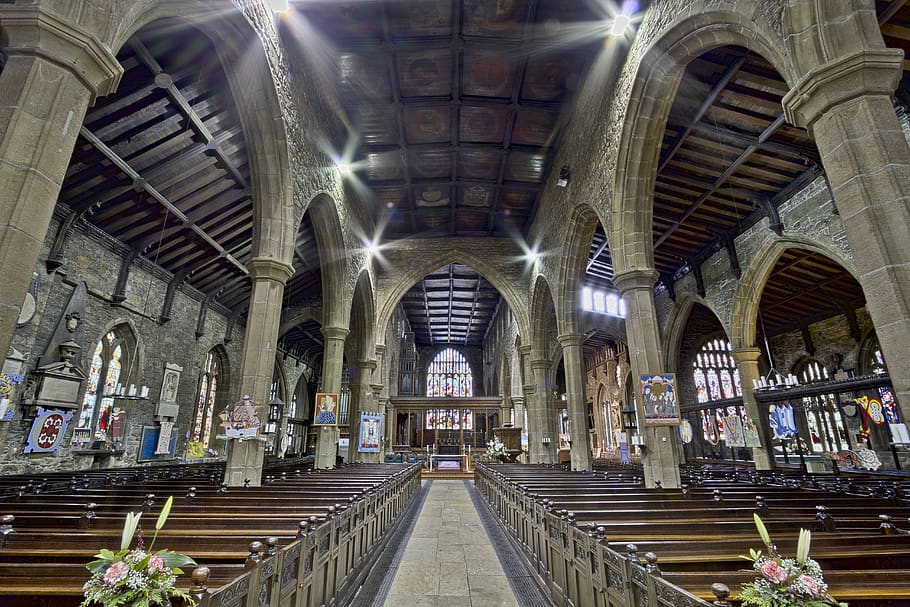 church interior, built structure, belief, architecture, religion HD wallpaper