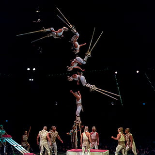 acrobat taking stunts, human, person, circus, leisure activities HD wallpaper