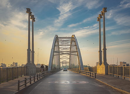 grey bridge, building, person, human, architecture, iran, ahvaz HD wallpaper